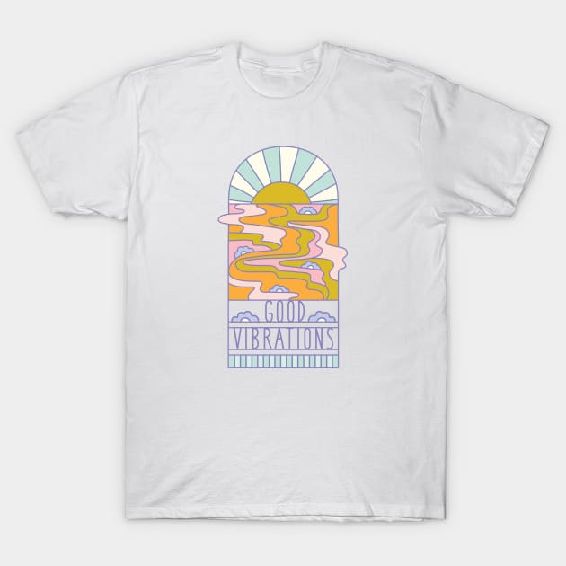 Good Vibrations emblem T-Shirt by Elizabeth Olwen